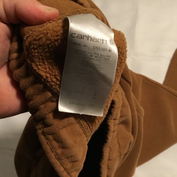 Carhartt Men's Brown Midweight Tapered Sweatpant Joggers- Relaxed Fit Size Small - Picture 5 of 9